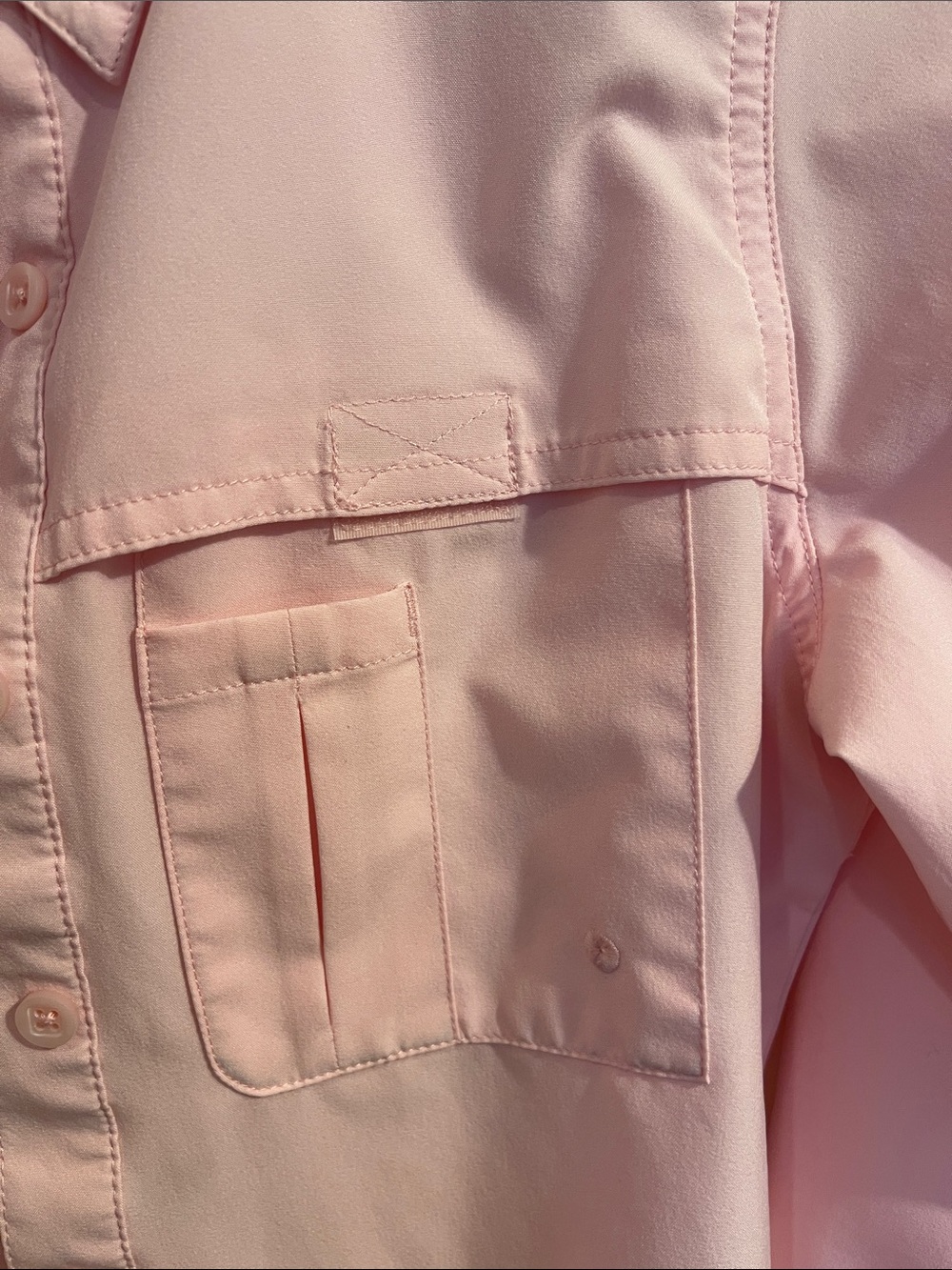 Girls' Light Pink Button-Front Shirt by Bass Pro Shop - Picture 7 of 8